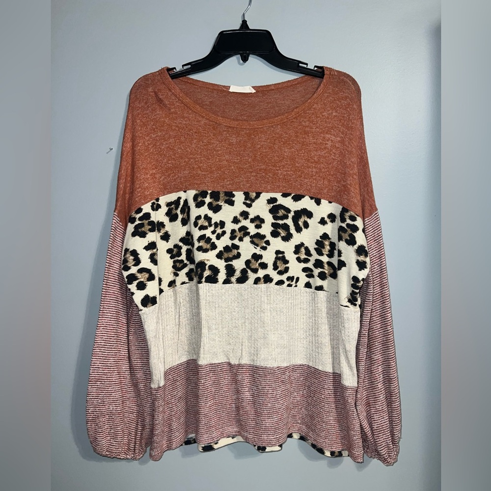 Hummingbird Pink Oversized Long Sleeve Shirt with Bubble Sleeves